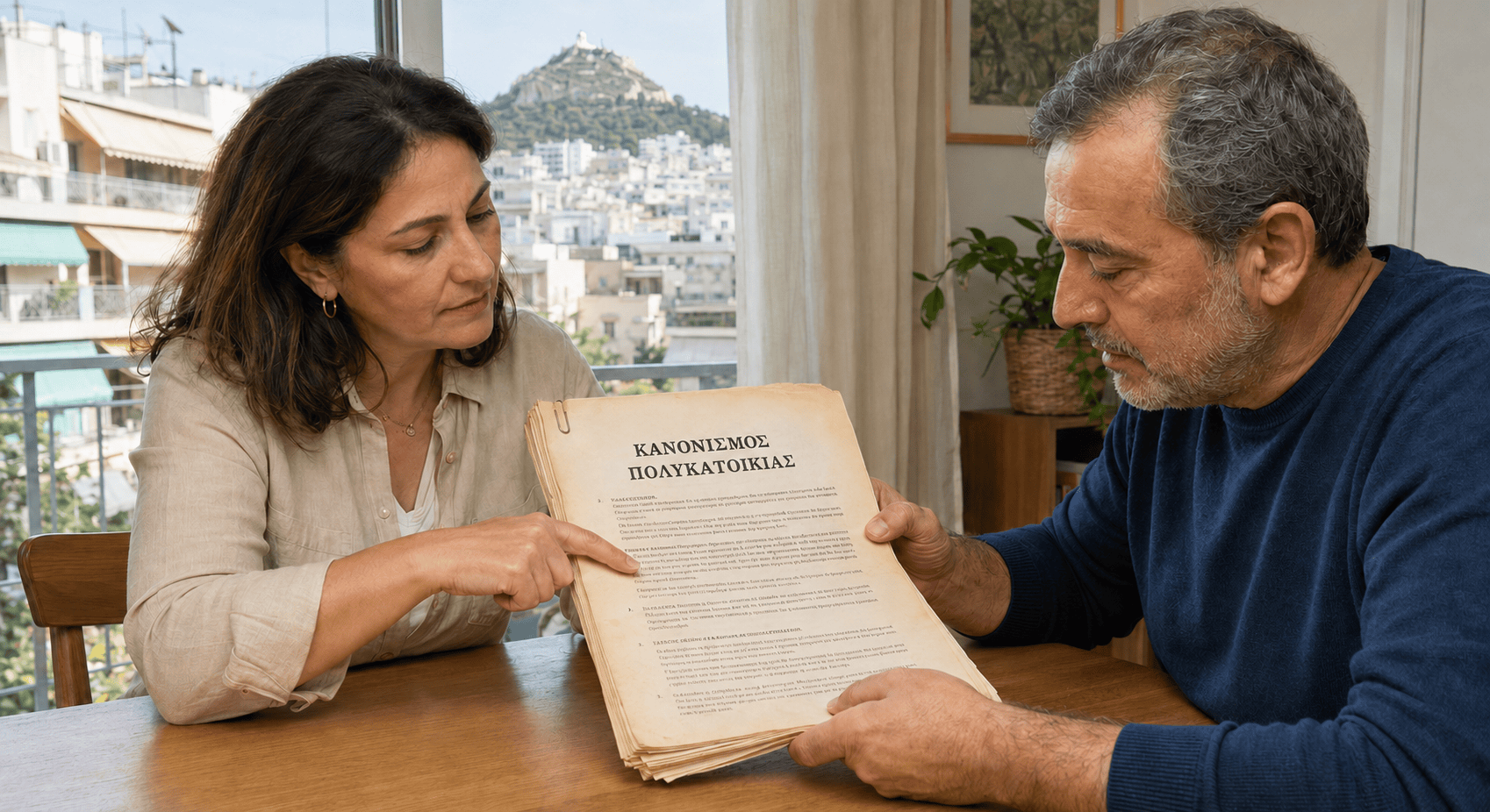 κανονισμός πολυκατοικίας για Airbnb σε πολυκατοικία της Αθήνας
